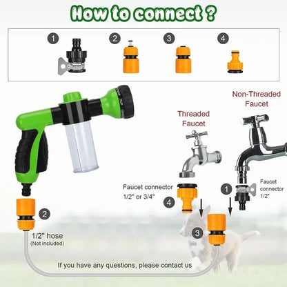 High Pressure Foam Pet Shower Gun