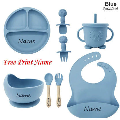 Personalized Silicone Baby Feeding Set