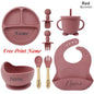 Personalized Silicone Baby Feeding Set