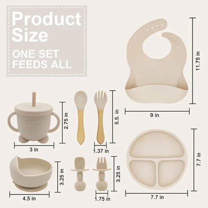 Personalized Silicone Baby Feeding Set