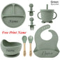 Personalized Silicone Baby Feeding Set