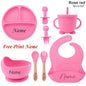 Personalized Silicone Baby Feeding Set