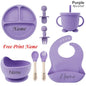 Personalized Silicone Baby Feeding Set