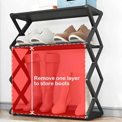 Foldable Metal Shoe Storage Rack