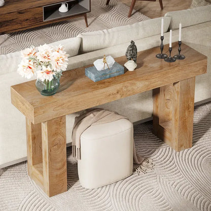 Natural Wooden Console Table