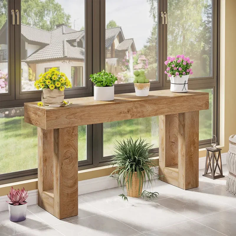 Natural Wooden Console Table