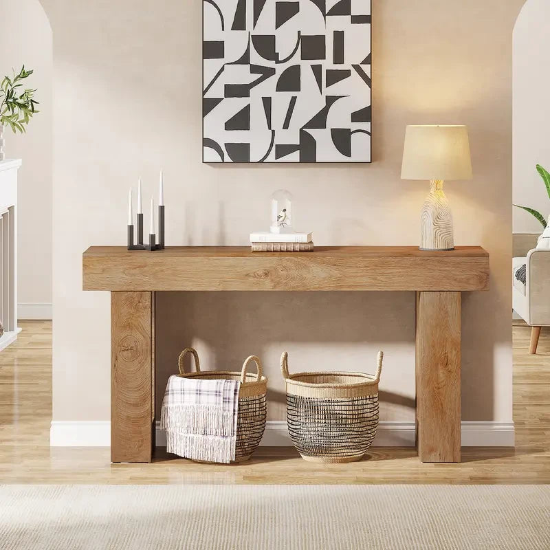Natural Wooden Console Table