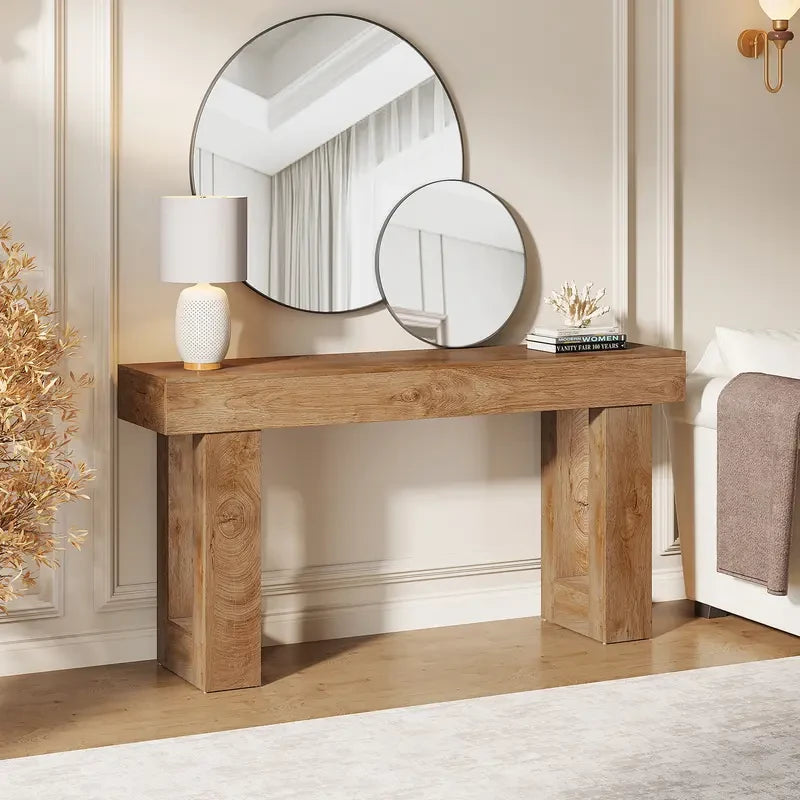 Natural Wooden Console Table