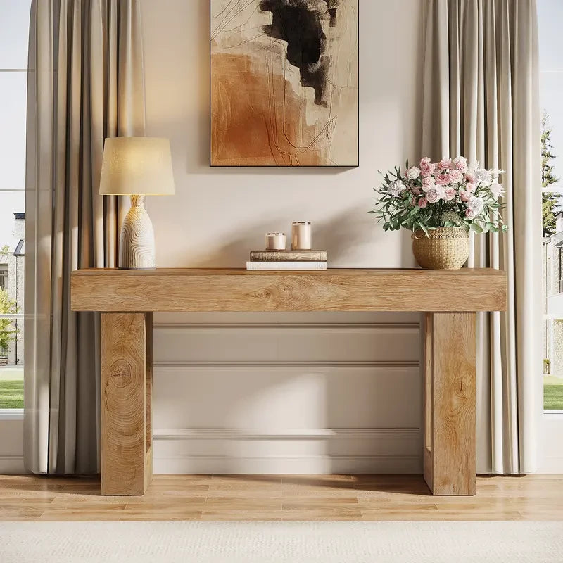 Natural Wooden Console Table