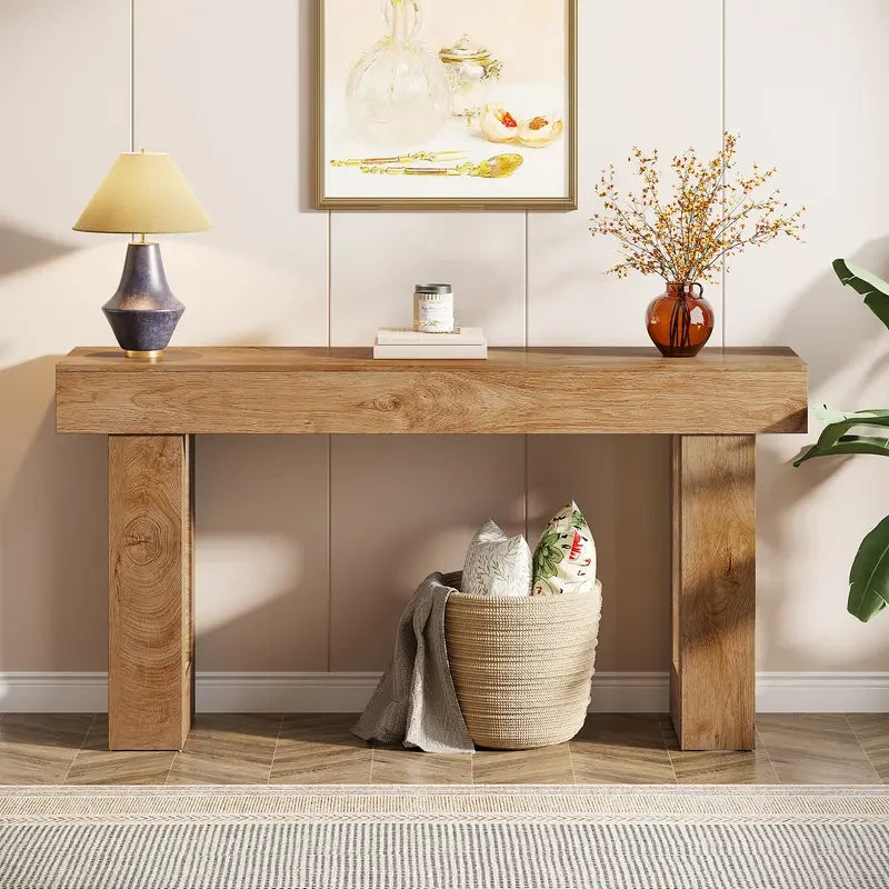 Natural Wooden Console Table