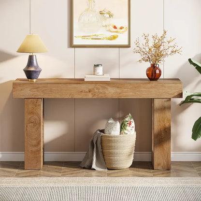 Natural Wooden Console Table