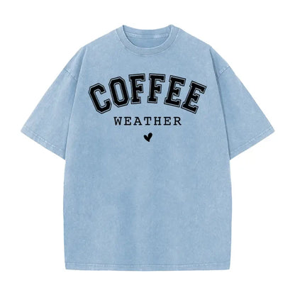 Acid Washed Coffee Graphic T-Shirt