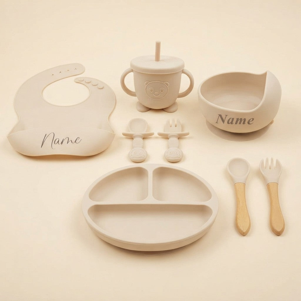 Personalized Silicone Baby Feeding Set