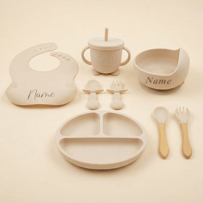 Personalized Silicone Baby Feeding Set