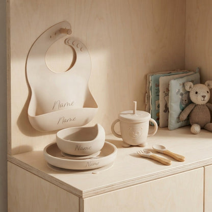 Personalized Silicone Baby Feeding Set
