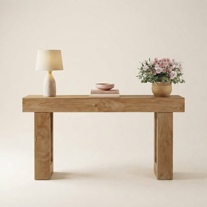 Natural Wooden Console Table