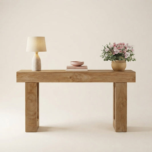 Natural Wooden Console Table