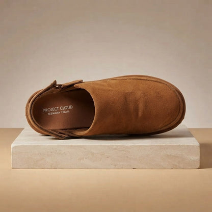 Genuine Suede Platform Clogs